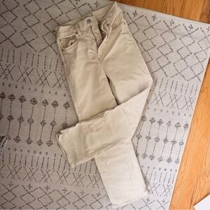 American Eagle Outfitters Women's Beige Straight Leg Jeans